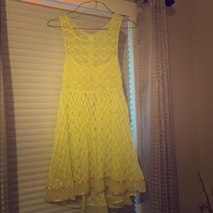 Cute yellow lacey beach cover up